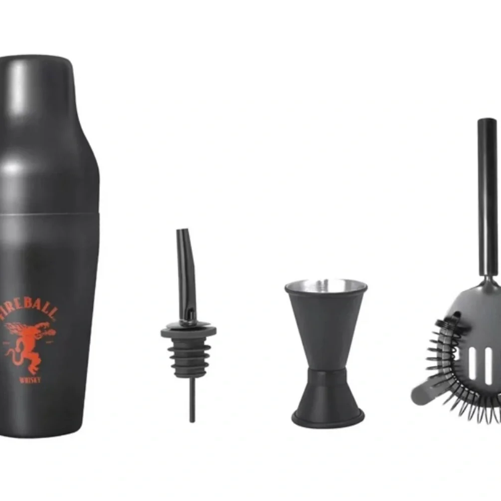 Fireball 4 piece shaker set bar essentials